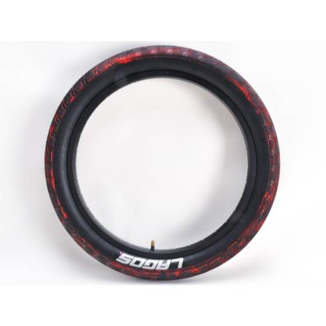 Lagos Crawler Pair Red/Black Marble 20 inch BMX Tyre  £29.99